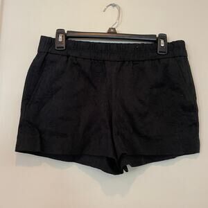 J Crew Size 4 Black Floral Design Shorts